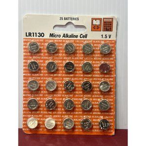 Alkaline - 25 Batteries - LR1130 Micro Alkaline Cell 1.5 V